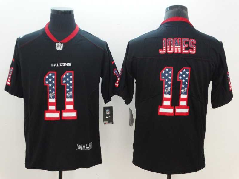 Nike Falcons 11 Julio Jones Black USA Flag Fashion Color Rush Limited Jersey,We sell and wholesale Nike Falcons 11 Julio Jones Black USA Flag Fashion Color Rush Limited Jersey on line form chian!